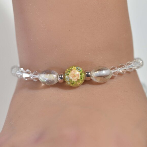 No Brand Jewelry - Classic Multi Crystal Sterling Silver Adjustable Bracelet